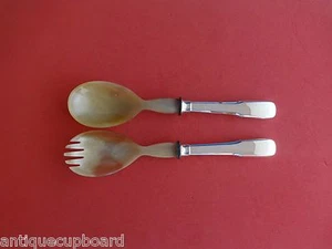 Eighteen Ten 1810 by Fina-Italy Sterling Silver Salad Serving Set 2pc Orig 9" - Picture 1 of 2