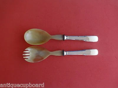 Eighteen Ten 1810 by Fina-Italy Sterling Silver Salad Serving Set 2pc Orig 9" - Image 1 of 2