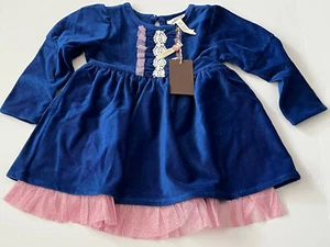 Matilda Jane Blue With White Lace Dress Top Girls Size 2 NWT - Picture 1 of 4