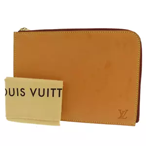 Louis Vuitton LV Pochette Jour PM Used Clutch Bag Nomad Leather Vintage #AG110 A - Picture 1 of 16