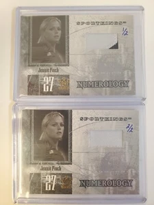 Juego de dos tarjetas de recuerdos de Jenny Finch Sportkings Vault - 1/2 y 2/2 - Imagen 1 de 4