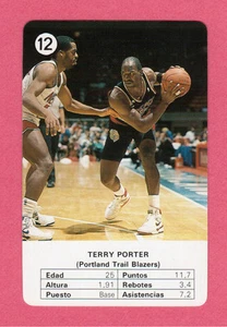 Terry Porter Portland Trail Blazers 1988 Spanish NBA Basketball Card - Foto 1 di 1