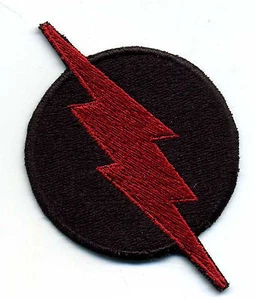 1.5" Professor Zoom/The Flash Small, Fully Embroidered Red & Black Iron-on Patch - Picture 1 of 3