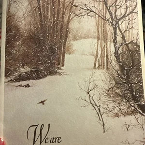 Tarjeta de Navidad De Colección Mcm Snowy Woods Brian Day Artist 8x6 Grande Aspecto Sepia - Imagen 1 de 7