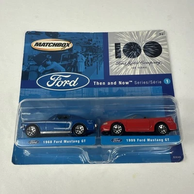 Vtg Matchbox 100 Years Ford Mustang GT Cars Then and Now Series 1 Mint in Pack - Image 1 of 4