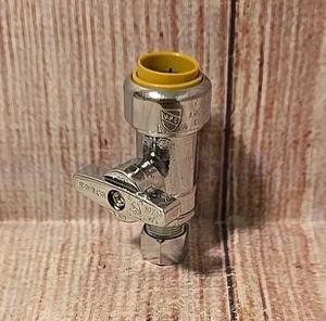  Válvula de parada de ángulo de giro 1/4 3/8" OD x 1/2" PUSH-FIT-Mango recto (131-03) - Imagen 1 de 6