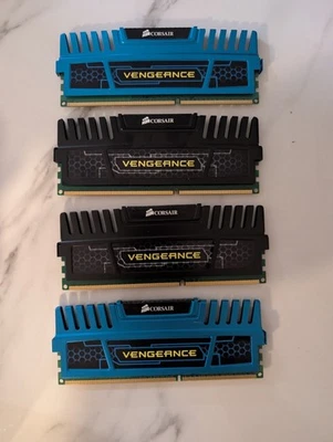 Corsair Vengeance 16GB (4x4GB) DDR3 RAM - 1600MHz Desktop Memory 100% tested - Image 1 of 4
