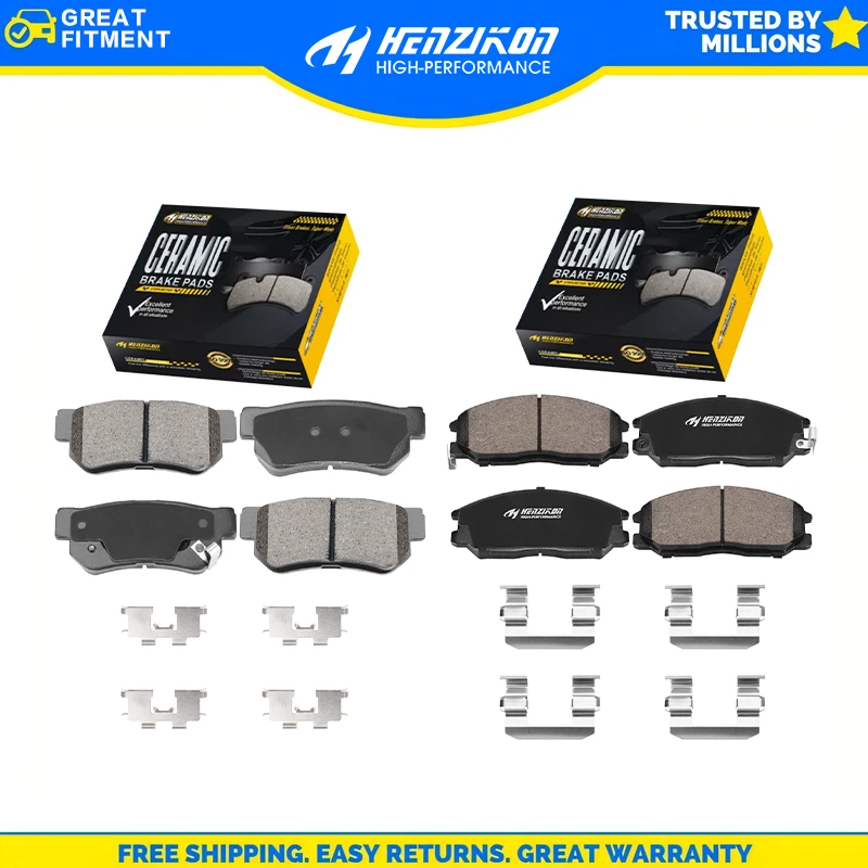 Pastillas de freno delanteras y traseras de cerámica con hardware para Hyundai Santa Fe XG300 XG350 Foto 1 de 4