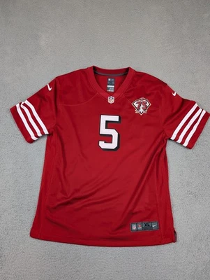Camiseta deportiva juvenil de los 49ers de San Francisco XL 18/20 roja NFL Trey Lance #5 Nike 75th Foto 1 de 4