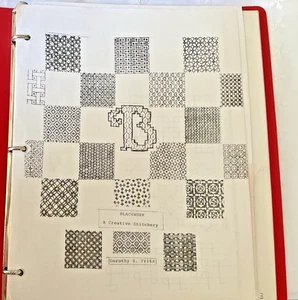 Una colección de patrones Blackwork 60 páginas con diagramas y muestras cosidas - Imagen 1 de 4