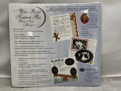 Creative Memories Ruled Pages 7x7 forrado paquete 5 hojas recarga RCM-7R 2002 Foto 1 de 2