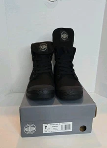 Stivali Palladium da uomo taglia 11 larghi in tela nero/nero 02353-060-M - Foto 1 di 10