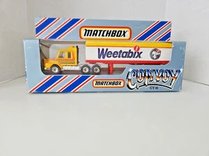 1983 Matchbox Convoy CY16 Scania Box Truck Weetabix Trailer Container Yellow - Picture 1 of 7