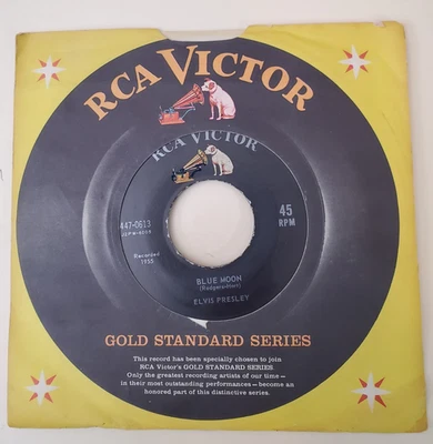 Elvis Presley BLUES MOON / JUST BECAUSE (ROCK 45) 447-0613 PLAYS VG+ TO VG++ Foto 1 de 4