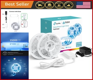 Smart RGB LED Light Strip 32.8ft Wi-Fi Alexa Google, Trimmable, 25K Hrs - Picture 1 of 7