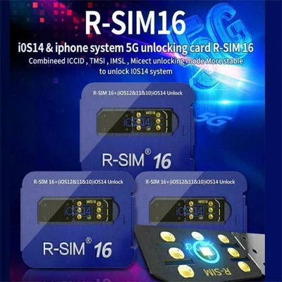 2021 R-SIM 16 Nano Unlock RSIM Card For iPhone 12 11 Pro MAX XR X 8 7 iOS14 LOT - Image 1 of 4