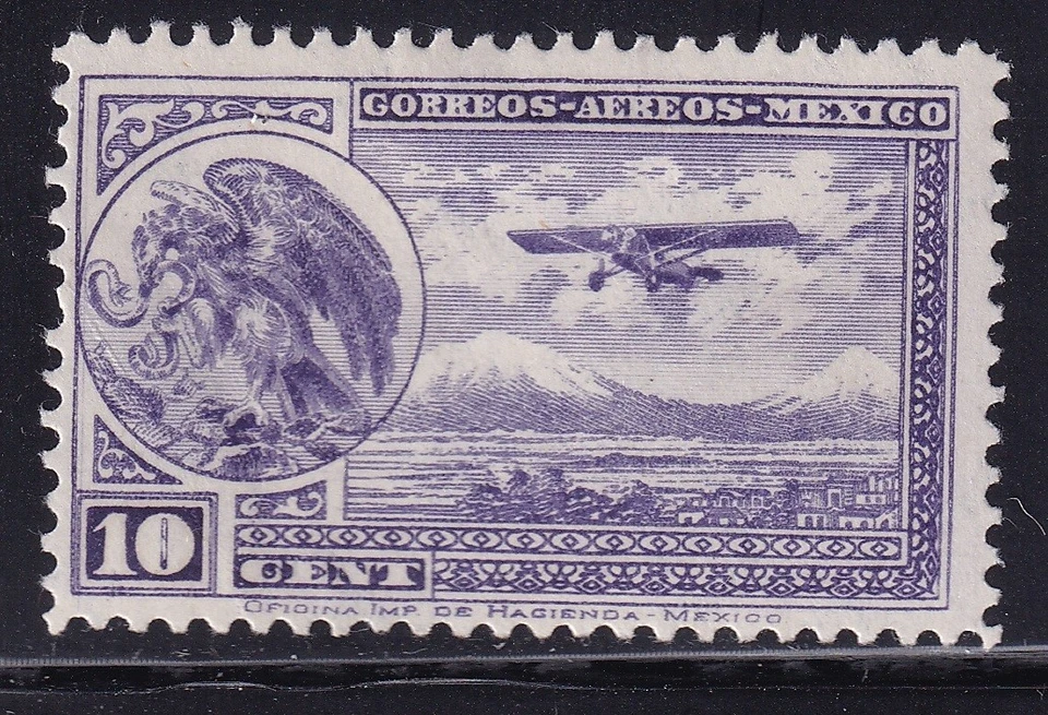 udm59 México 1929 Eagle Avión Volcán Popocatépetl Sc#C11 Mc#606 Foto 1 de 1