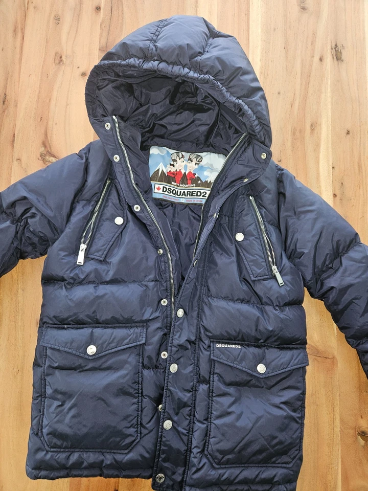 Dsquared2  Winterjacke Daunenjacke Wind 152 / 12 grün blau Junge Parka - Bild 1 von 4
