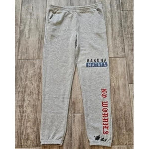 Disney Parks Sweatpants Youth Size XL Lion King Hakuna Matata No Worries Grey - Picture 1 of 7