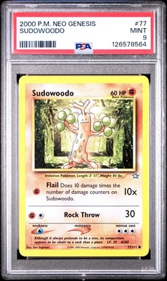 PSA 9 MINT Sudowoodo Neo Genesis Pokemon Card 77/111 - Image 1 of 2