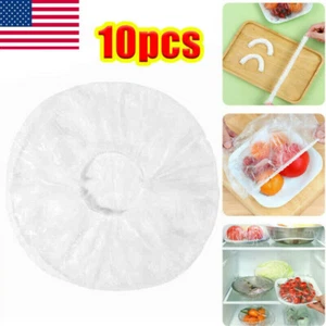 100x Clear Dustproof Disposable Bowl Cover Food Fresh Keeping Sealed Film Bag - Picture 1 of 12