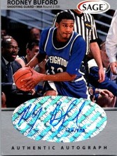 1999 Sage Auto Silver /400 Rodney Buford #A10 Rookie Auto RC Creighton Blue Jays