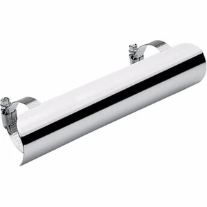 NEW Cobra CHROME Universal Heat Shield, 1.75in. x 6in. HARLEY METRIC CRUISER  - Picture 1 of 2