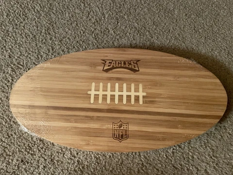PHILADELPHIA EAGLES SEASON TICKETS SGA GIFT CUTTING BOARD THICK WOOD CHEESE TRAY Cover