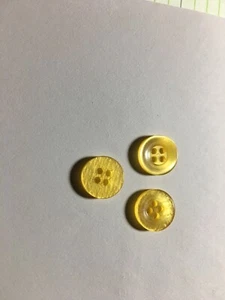 NEW 25 PC BAG 1/2 INCH BRITE GOLD PEARL FINISH 4 HOLE BUTTON S - Picture 1 of 3