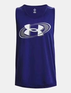 UNDER ARMOUR Mens Core Tech 2.0 Branded Tank ** PURPLE/WHITE - S, M, L ** NWT - Picture 1 of 2