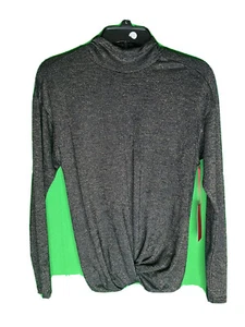Jennifer Lopez schwarzer Pullover mit Goldfaden Urlaubsschimmer geknoteter Saum Gr. S - Bild 1 von 4