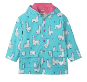 Hatley Adorable Alpacas Raincoat Mac Jacket Age 10 Winter Autumn - Picture 1 of 7