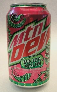 EMPTY MOUNTAIN MTN DEW MAJOR MELON 12oz CAN NEW RARE WATERMELON LIMITED EDITION - Picture 1 of 7