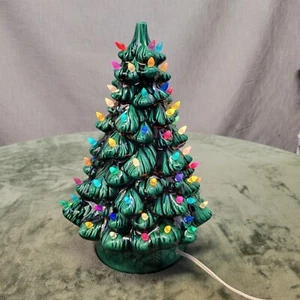 Albero di Natale Cermaico Vintage Ha Lampadina Alta 13” Pollici - Leggi - Foto 1 di 22