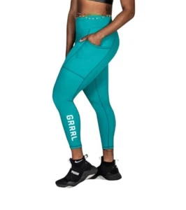 NUEVO CON ETIQUETAS Mujer Grrrl Verde Teal Next Level 7/8 Bolsillo Leggings Talla Pequeña S - Imagen 1 de 4