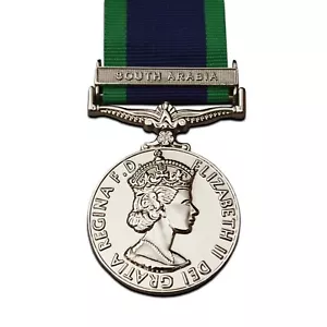Full Size General Service Medal with SOUTH ARABIA CLASP - GSM 1962 ER II REPRO - Picture 1 of 3