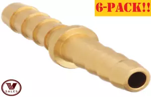 6-PACK! FACTORY NEW! 178-0505C Brass Hose Mender/Splicer 5/16" Barb x 5/16" Barb - Picture 1 of 3
