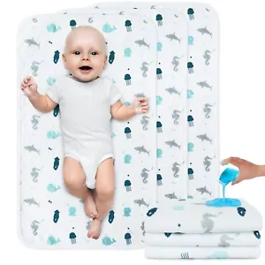 3PCS Quilted Waterproof Changing Pad Liners Anti-Slip Baby Changing Mat - Picture 1 of 6