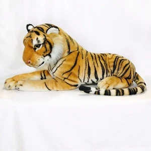 Vintage bengalischer Tiger 38 Zoll Plüsch realistisches Stofftier groß - Bild 1 von 12
