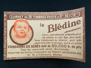 Carnet de timbres " La blédine " 1929 - 50 centimes - Imagen 1 de 8