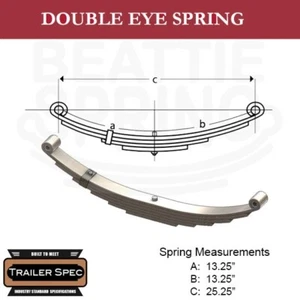 Trailer Leaf Spring Double Eye 13.25" x 13.25" / 25.25" Long / 3380lbs - Bild 1 von 1