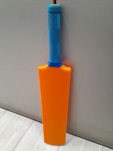  Kids Plastic Orange Cricket Bat Short Handle  - Free P&P