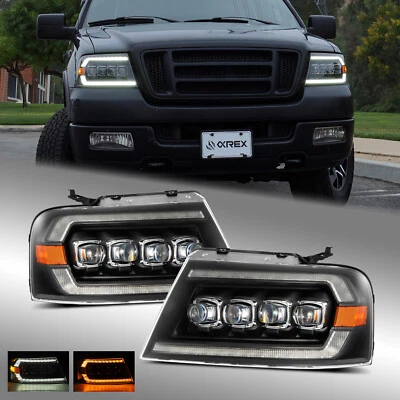 Faros proyectores negros Fit 04-08 Ford F150/06-08 Lincoln Mark LT SERIE NOVA Foto 1 de 4