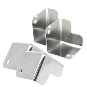 4 Stück Metall Nickel Schrank Ecke für DJ-Gehäuse und Lautsprecherboxen 1,5"x1,5" - Bild 1 von 4