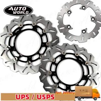 Rotor For Yamaha YZF-R6 2006 2007 2008 2009 2010 2011 12 Front Rear Brake Disc - Image 1 of 4