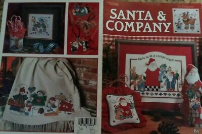 16 Designs Cristmas Santa & Company Snowman Cross Stitch PATTERN Booklet/Leaflet - Image 1 of 4