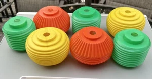 Lot Of 7 Vintage Blow Mold Patio RV Tiki Lights SHADES ONLY - Picture 1 of 14