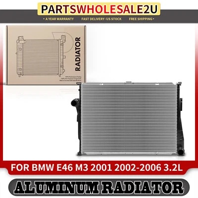 Radiador sin enfriador de aceite para BMW M3 E46 2001 2002 2003 2004 2005 2006 3,2 L Foto 1 de 4