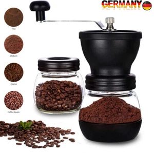 Kaffeemühle Manuell mit Keramik-Kegelmahlwerk,HandKaffeemühle Handmühle Retro DE - Bild 1 von 10