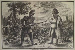 WHO GOES THERE? A FRIEND THOMAS NAST NAPOLEON III HARPER'S WEEKLY 1870 - Picture 1 of 2